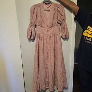 Salmon Flowy Summer Dress